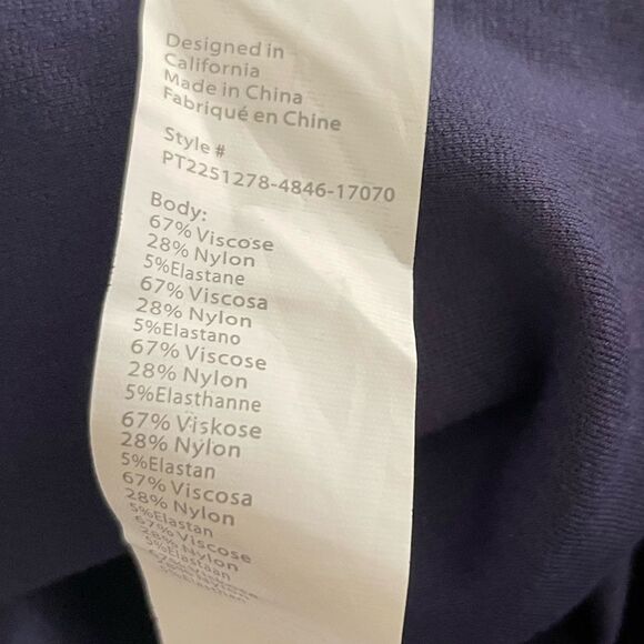 Fabletics Navy Ponte Skinny Zip Split Pant Size XXL - Picture 5 of 11